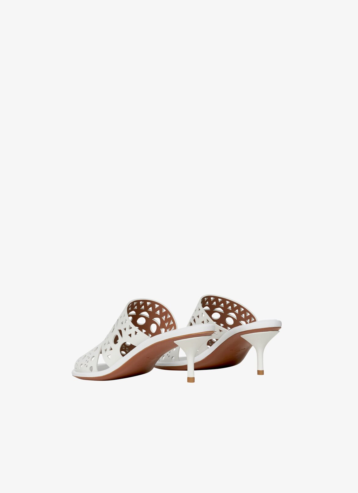 VIENNE MULES IN LAMBSKIN ALAÏA WHITE VIENNE MULES IN LAMBSKIN